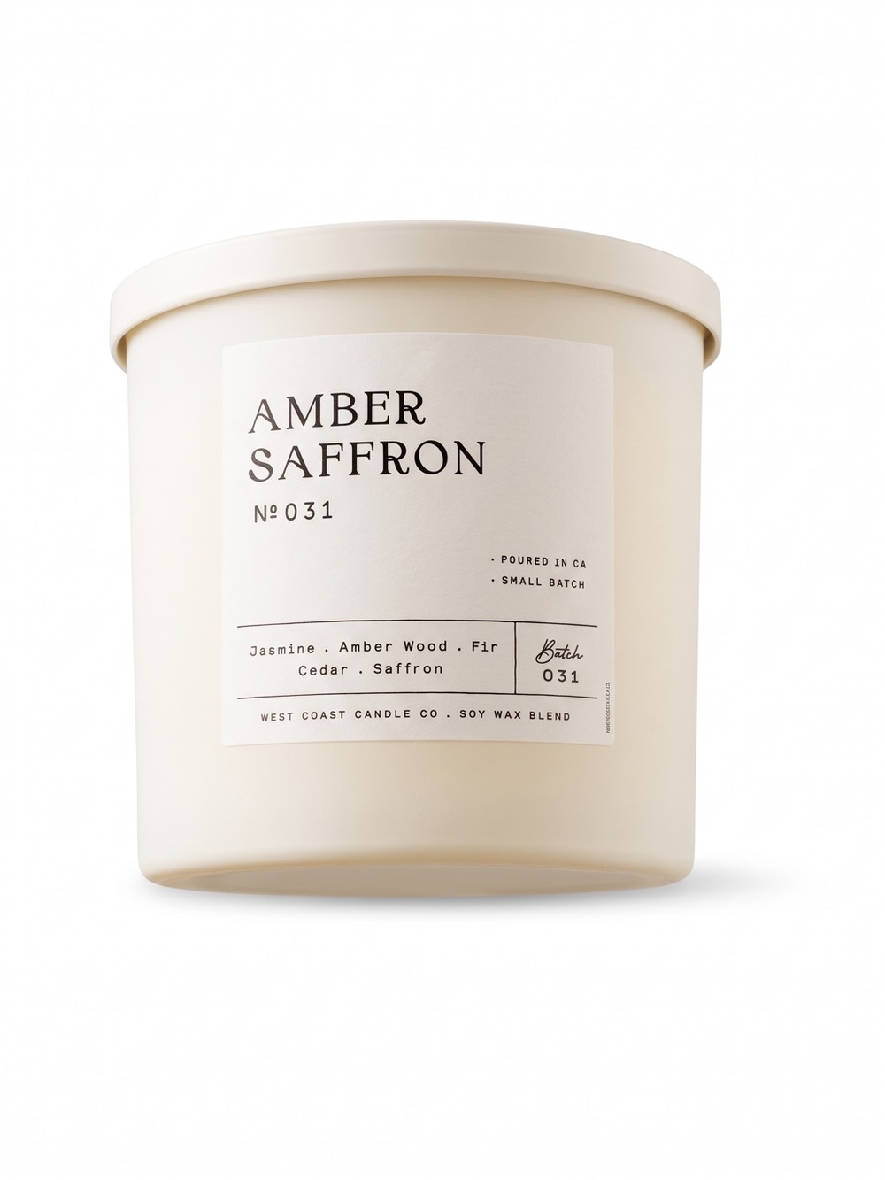 LEOBEN CO Viral XL 3 wick 28 oz. “AMBER SAFFRON” Vegan Soy Wax Blend Candle